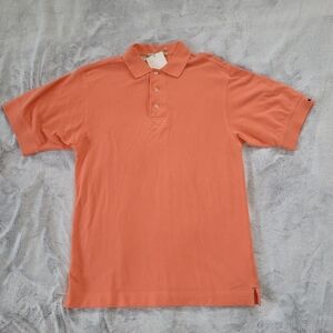 Cutter & Buck Mens Small 100% Cotton Pique Orange Golf Polo Shirt NEW